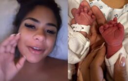 Daniela Celis habló de sus gemelas recién nacidas.