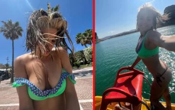 Las vacaciones top y en soledad de Natalie Pérez: ¿quién le toma las fotos?