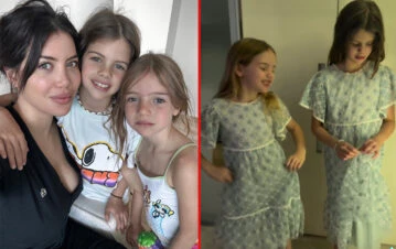 Wanda Nara le compró a sus hijas un vestido de Gucci de 1500 euros y ellas pidieron devolverlo: "Es horrible"