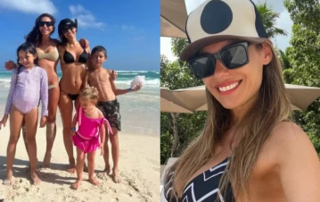 Pampita cumplió 46 años y lo festejó en las playas de México junto a sus hijos y sin Roberto García Moritán