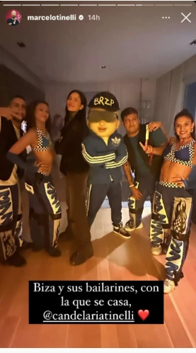 La despedida de soltera de Cande Tinelli con su familia