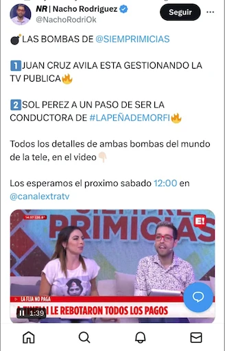 JESICA CIRIO DEJA MORFI Y LA REEMPLAZARA SOL PEREZ