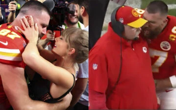 ¡Tremendo video! El novio de Taylor Swift fue acusado de violento en medio de los festejos por ganar el Superbowl