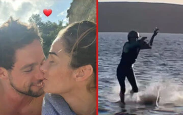 Video viral: así fue el golpe que Juana Viale se pegó haciendo un deporte extremo con su novio