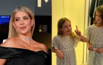 Cuál es el vestido de Gucci que las hijas de Wanda Nara no quisieron usar