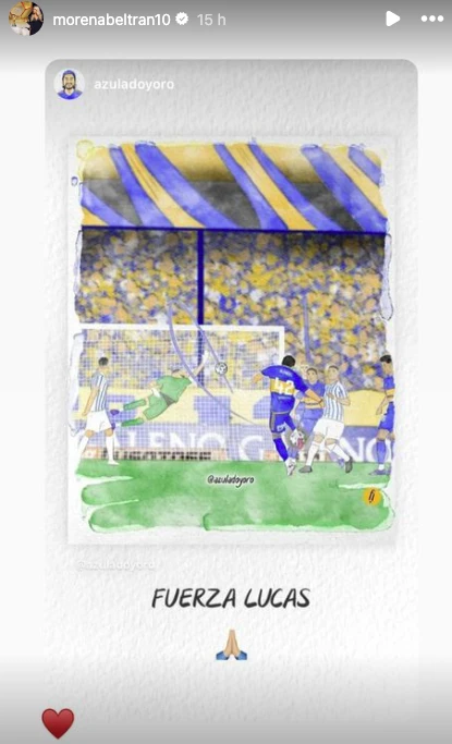 La reacción de Morena Beltrán tras la lesión de Lucas Blondel