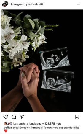 El Kun Agüero y Sofía confirmaron que tendrá una nena