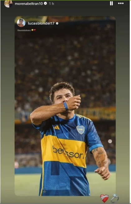 Morena Beltrán dio a entender que se comprometió con Lucas Blondel