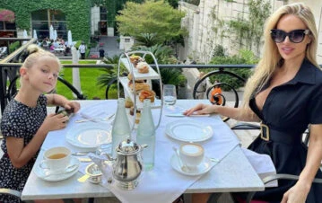 Cuánto cuesta y cómo es el exclusivo té que compartieron Luciana Salazar y su hija Matilda