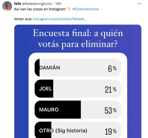 INSTAGRAM TAMBIEN CONDENA A MAURO. ¿SE VA "EL NOVIO" DE FURIA?