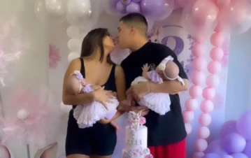Laia y Aimé, las hijas de Thiago y Daniela, cumplieron dos meses: las fotos del festejo