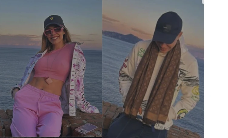 ANTO LIMA, LA MUJER DE COLO RAMIREZ, EN GENOVA. EN EL MISMO LUGAR SE FOTOGRAFIO ALAN MATURRO, OTRO JUGADOR URUGUAYO. ¿ESTAN JUNTOS?