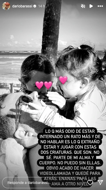 El mensaje de Darío Barassi a sus hijas