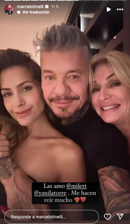 Marcelo Tinelli junto a Milett Figueroa y Yanina Latorre