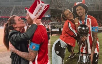 Camila Homs festejó con José Sosa el título de Estudiantes, el flamante campeón de la Copa de la Liga: "Te amo"