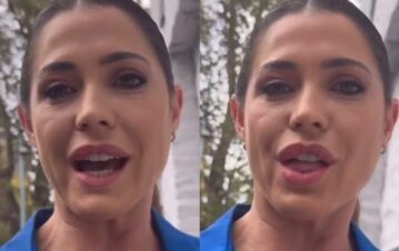 Pamela David se dio el gusto de ir a trabajar en pantuflas y con su perro: “Un día sin bañarnos”