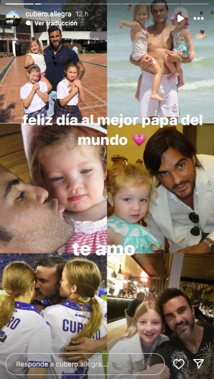 Allegra Cubero saludó a Fabián Cubero por el día del padre