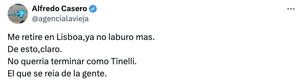 ALFREDO CASERO SE RETIRO DE LA ACTUACION Y DE PASO LE PEGO A TINELLI. ¿HACIA FALTA?