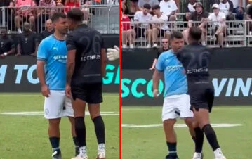 Escandaloso video: así fue la pelea del Kun Agüero en un torneo de fútbol en Estados Unidos