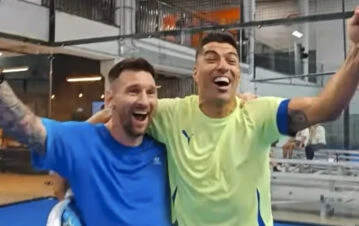 El increíble video de Lionel Messi jugando al pádel con Luis Suárez en Miami