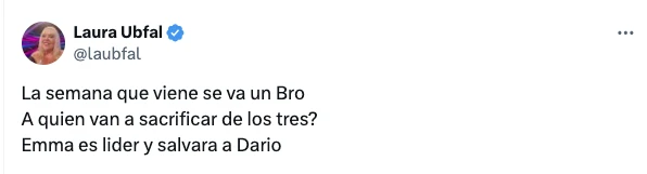 A PESAR DEL DOLOR QUE LE CAUSO LA DERROTA DE FURIA, LAURA UBFAL YA ESTA ANALIZANDO LO QUE SE VIENE EN GRAN HERMANO.