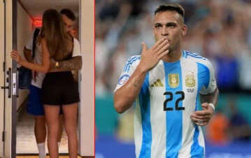 Video: así fue el reencuentro de Lautaro Martínez y su esposa tras su marcar un doblete con Argentina