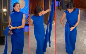 El tremendo blooper de Juana Viale cuando mostraba su vestido