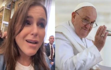 El tierno ida y vuelta de Malena Guinzburg con el Papa Francisco por el regalo que le llevó: “¿Me puedo comer los…?”