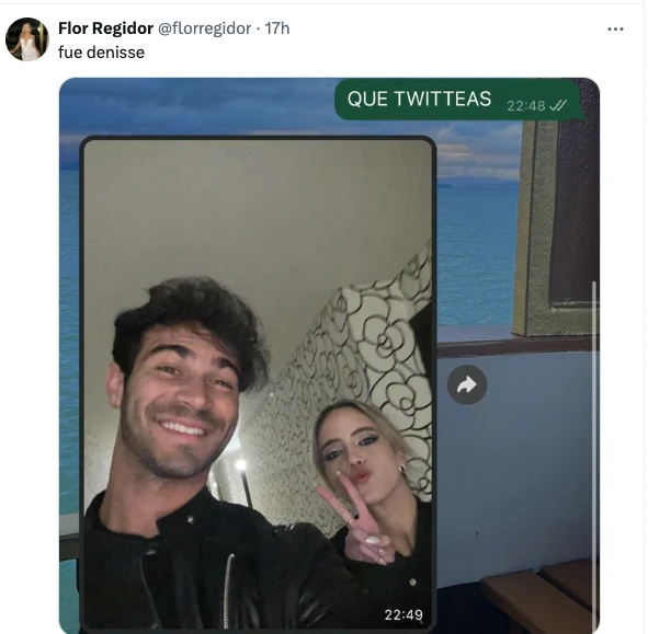 Nico Grosman y Denisse González juntos