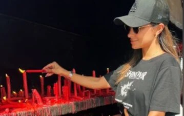 El profundo pedido de Lourdes Sánchez al Gauchito Gil en su santuario en Corrientes