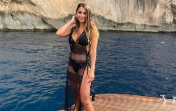 La jugada foto de Antonela Roccuzzo en bikini antes del partido de la Selección Argentina