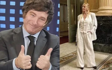 El polémico look de Yuyito González al blanquear con Javier Milei que generó su primer reclamo