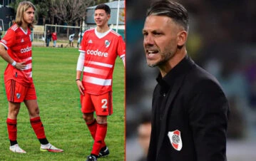 ¡Un crack! El video viral del hijo de Demichelis y Evangelina Anderson jugando en las Inferiores de River