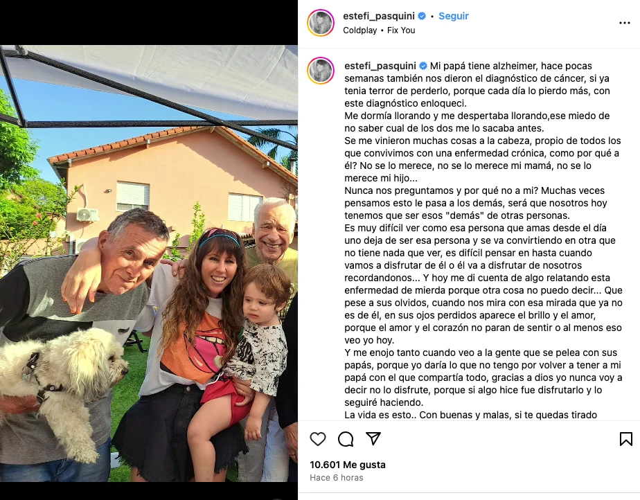 La desgarradora confesión de Estefanía Pasquini