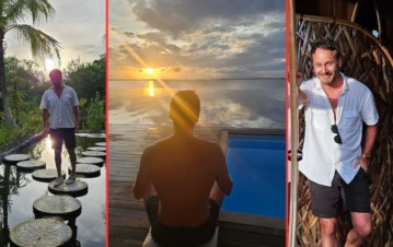 Las fotos de las vacaciones de soltero de Benjamín Vicuña en una isla increíble