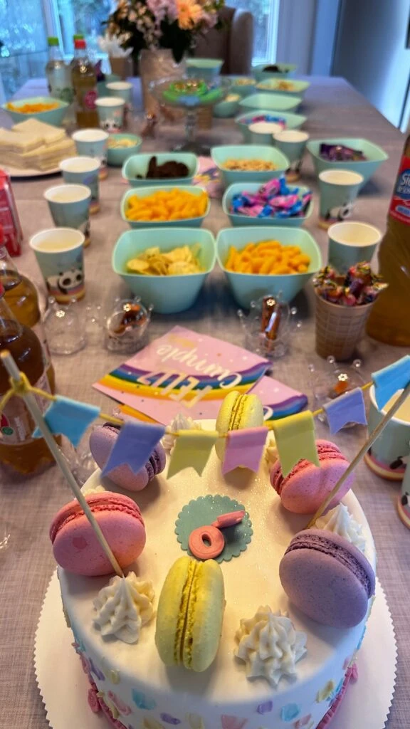 Esta vez, la pre-adolescente celebró junto a sus amigos.