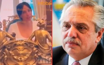 El nuevo y escandaloso vídeo privado de Tamara Pettinato hablándole a Alberto Fernández en el sillón presidencial