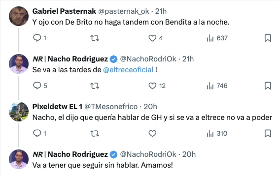 EL PERIODISTA NACHO RODRIGUEZ INFORMO CUAL SERA EL FUTURO DE ANGEL DE BRITO Y DE LAM.