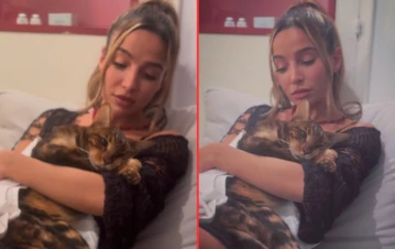 Video: Brenda Asnicar mostró cómo fue el velorio de su gato