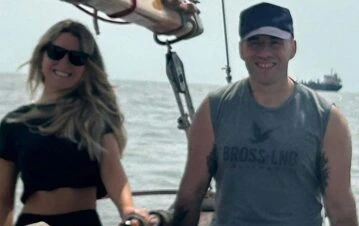 El romántico paseo en el río con el que el Pelado Trebucq blanqueó a su joven y bella novia