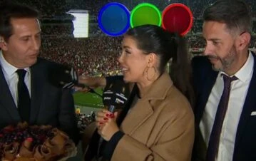 Wanda Nara interrumpió el partido de River para anunciar el inicio de  Bake Off y generó una ola de críticas