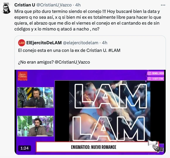 CRISTIAN U LE TIRO CON TODO AL CONE QUIROGA