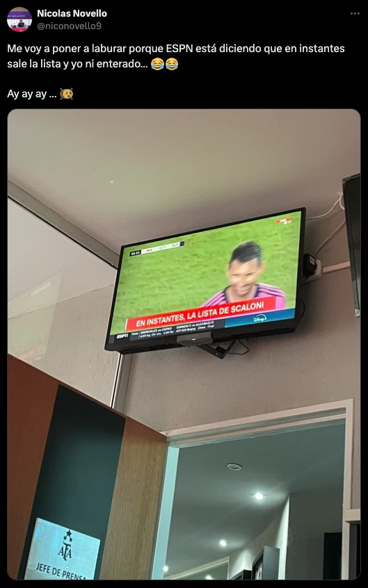 El graph de ESPN que generó burlas en la Selección Argentina