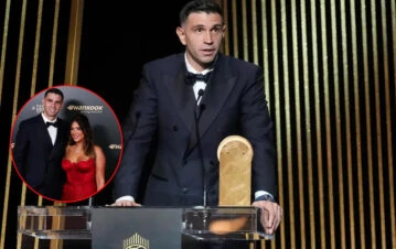 El impresionante look de la esposa del Dibu Martínez en la gala del Balón de Oro
