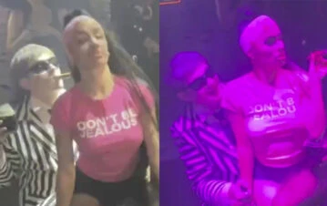 La polémica actitud de Lali Espósito en la Fiesta de Halloween: se sentó arriba de un famoso que no es su novio