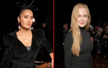 El escandaloso video de Nicole Kidman empujando a Salma Hayek en un evento: “No me toques”