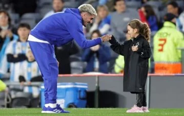 El tierno video de Rodrigo de Paul junto a su hija antes del partido de la Selección