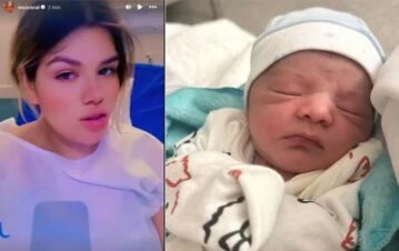 Morena Rial fue mamá: la primera foto de su hijo Amadeo