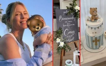 Nicole Neumann armó el bautismo de su hijo Cruz Urcera y mostró todos los preparativos: "Para toda la vida"