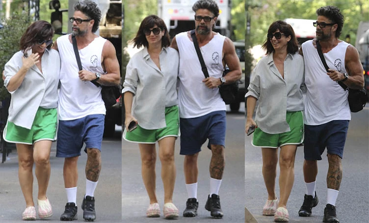 Griselda Siciliani y Luciano Castro en la calle